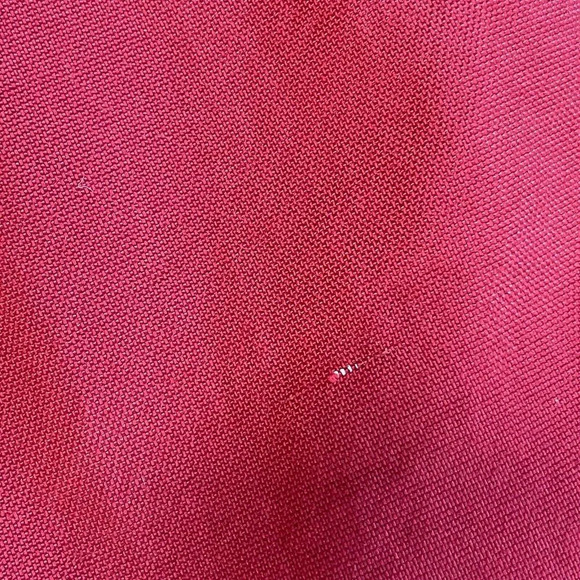 Eddie Bauer Mens S Jacket Red Canvas Coat Navy Lined Full Zipper & Snap Closure - Picture 8 of 12